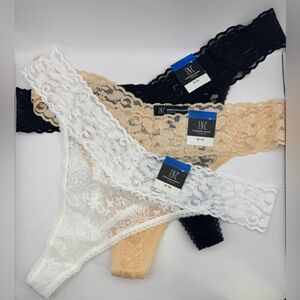 INC International Concepts Intimates Lace Thong Panties - 3 Pairs Size XL